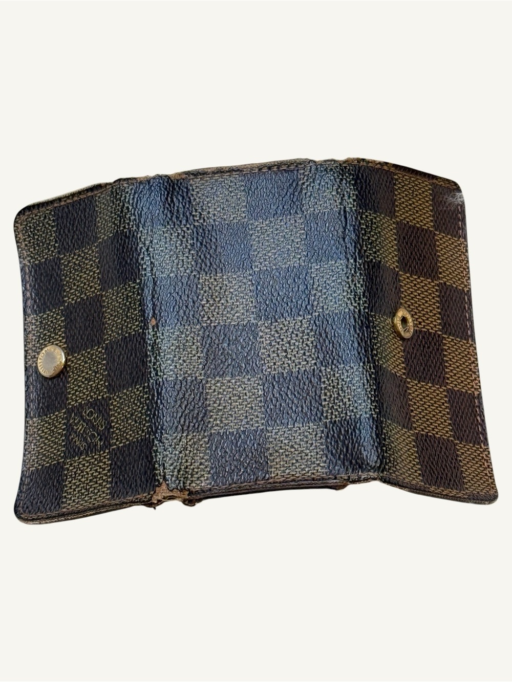 Louis Vuitton Damier Ebene 4 Key Holder Brown Wallet Case - Picture 3 of 11